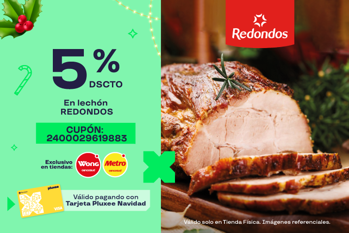 5% DSCTO LECHÓN REDONDOS. CUPÓN:  2400029619883 